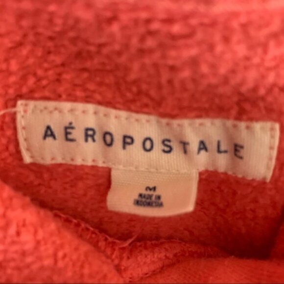 𝅺aeropostale Cropped Pink Hoodie Sweatshirt. M - Picture 5 of 6